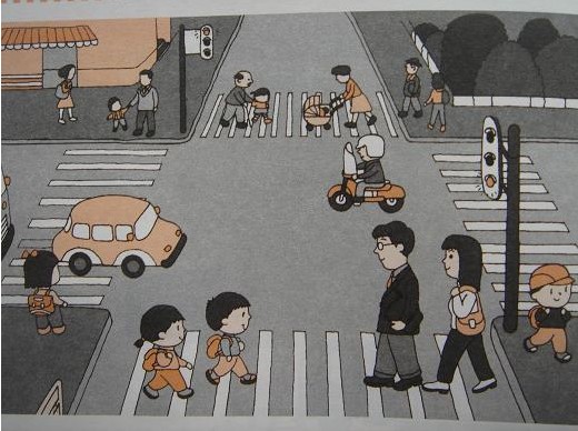 看图写话:过马路